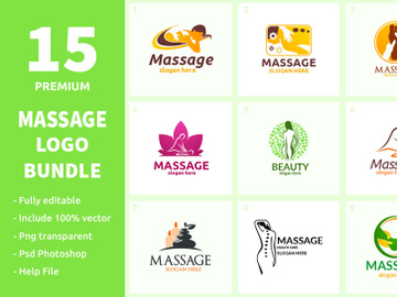 15 Massage Logo Bundle preview picture