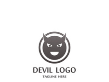 Devil logo design with a modern concept.