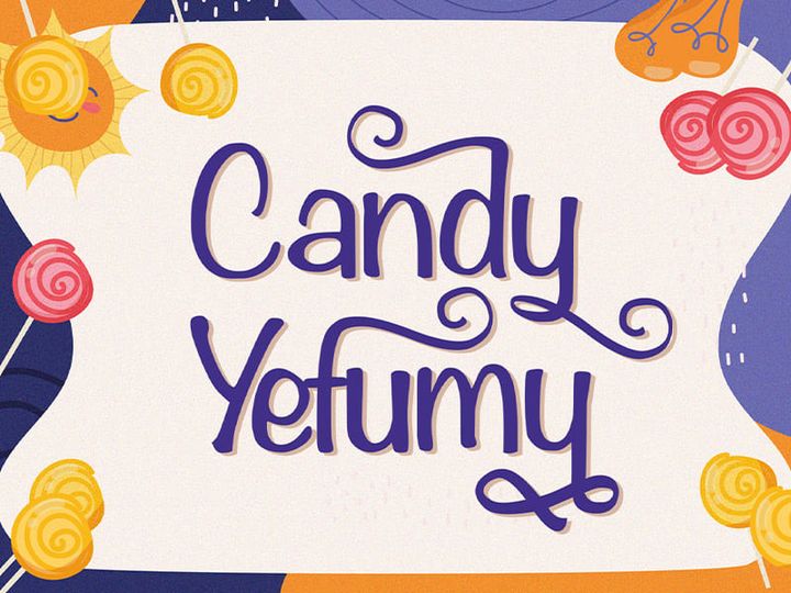Candy Yefumy - Playful Display Font