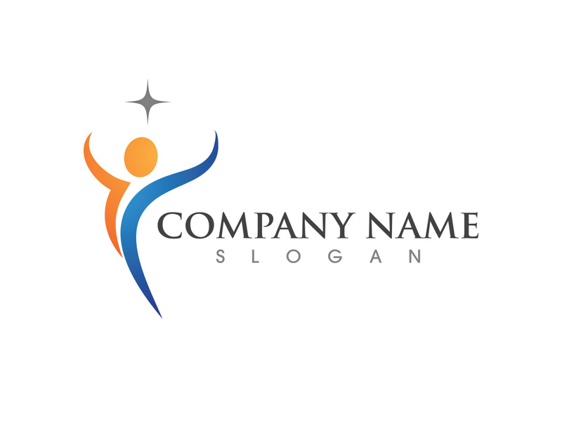 Human character logo sign