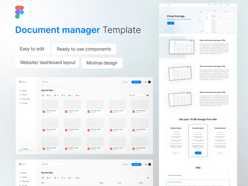Document Management website UI kit