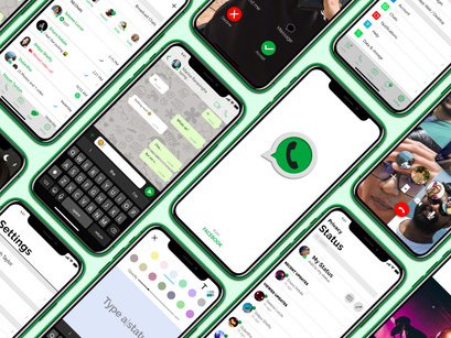 Whatsapp Redesign Light & Dark Theme - UI Kit
