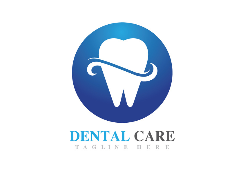 Dental care logo vector icon design