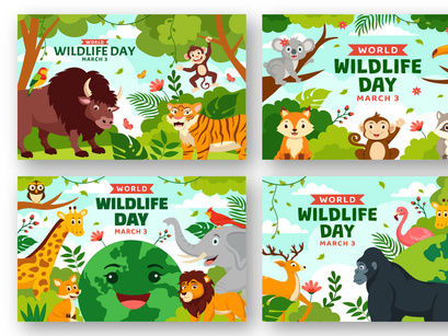 12 World Wildlife Day Illustration