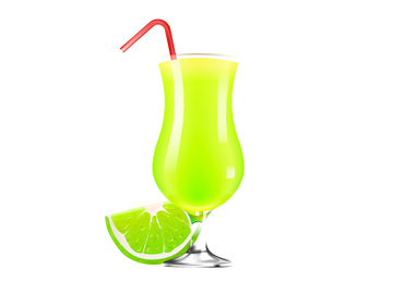 Lime fresh realistic vector illustration preview picture