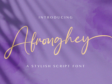 Afronghey - Handwritten Font preview picture
