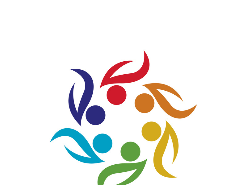 Community, network and social icon design template