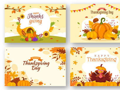 30 Happy Thanksgiving Day Illustration
