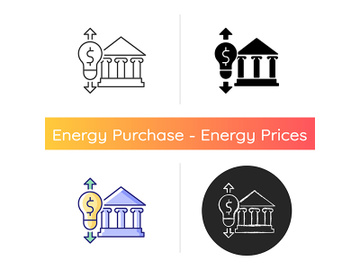 Government energy price regulation icon preview picture