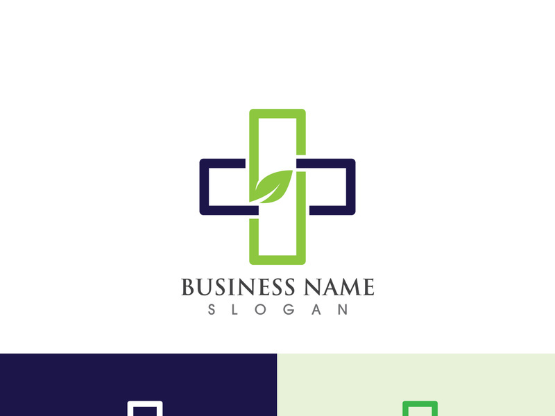 hospital logo and symbol Template, Green logo vector