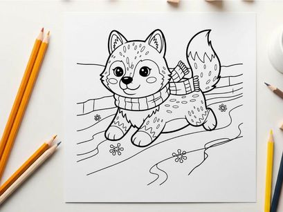 Cute fox getting vaccine vector illustration flat design