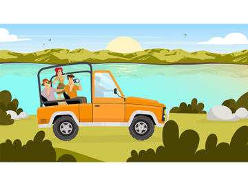 Journey flat vector illustration preview picture