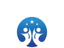 People star logo design to achieve a success or dream.