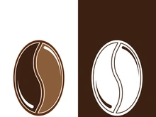 Coffee bean icon vector illustration template