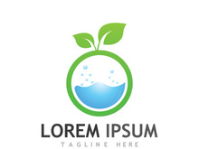 Natural green leaf logo design.