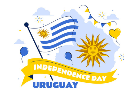 10 Uruguay Independence Day Illustration