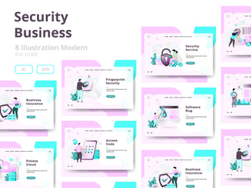 Security Business sets Illustration preview picture