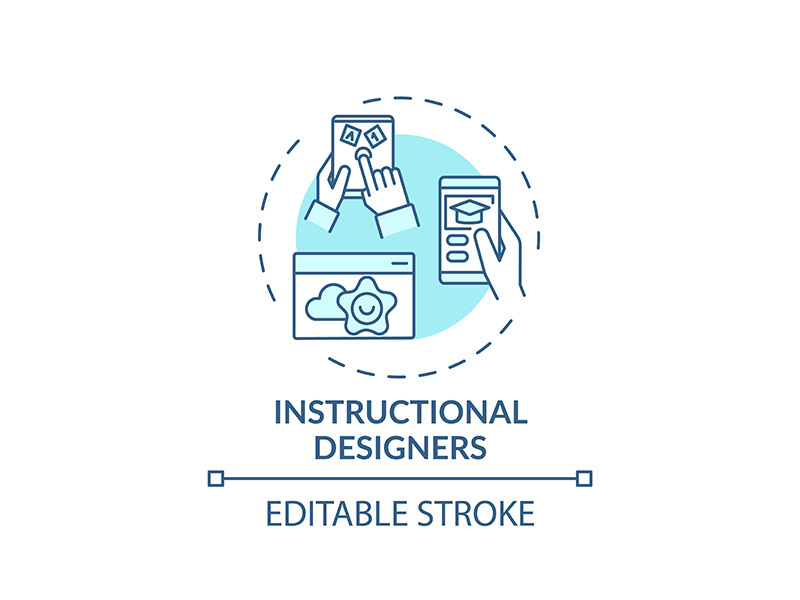 Instructional designers concept icon