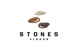 Stone Logo, Premium Elegant Design, Stone Balance Vector