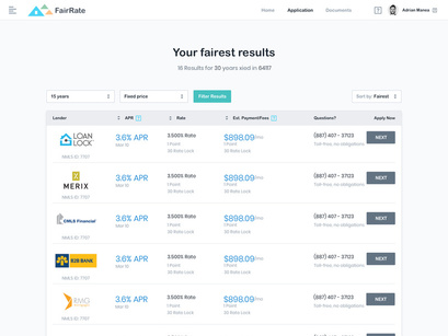 FairRate - Finance Web App UI Kit