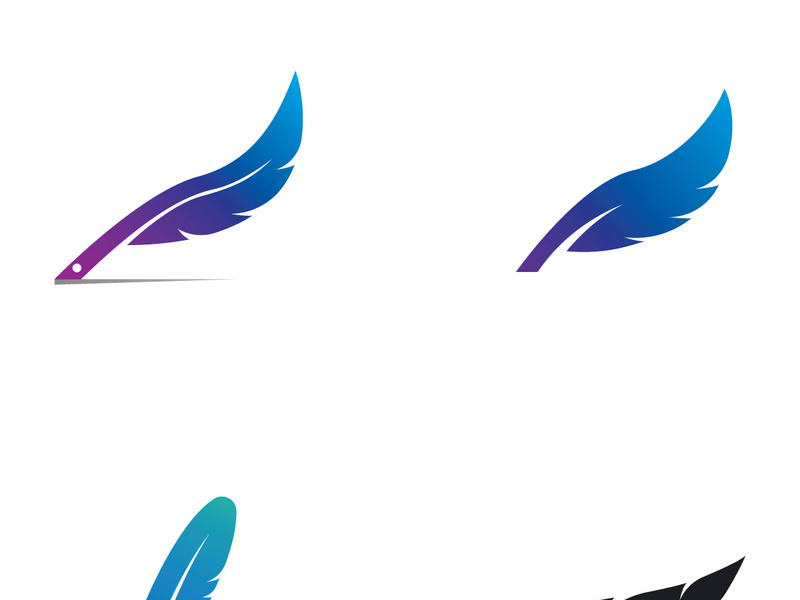 Feather logo design.