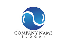 Yin And yang symbol nature water logo