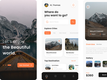 Travel App Mobile Design