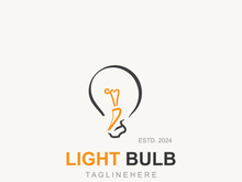 Light bulb creative lamp logo icon and business design bulb digital technology smart idea