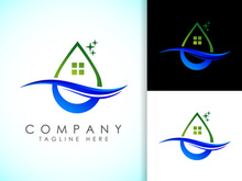 House Cleaning Service Logo Design Template, Cleaning company logo sign symbol.