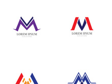 M Letter Logo Template vector illustration design