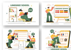 20 Language School Illustration