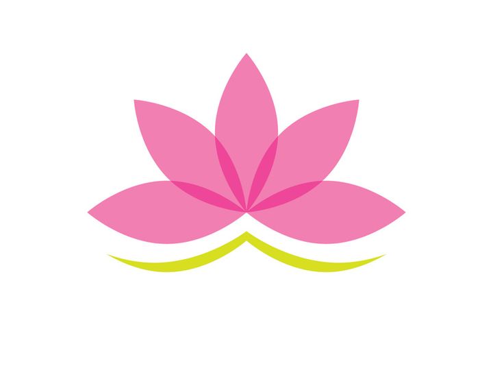 Stylized lotus flower icon vector