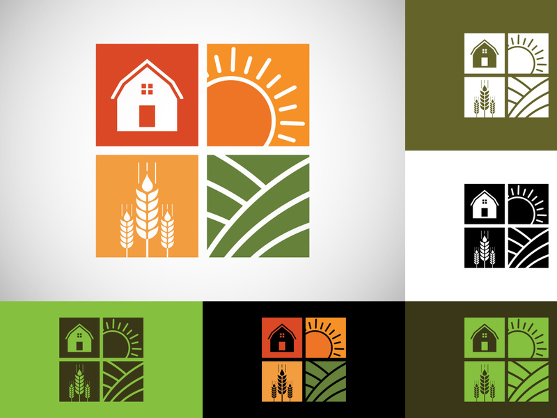 Farm House concept logo Template, Agriculture icon sign symbol