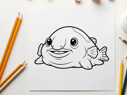 Cute smiling fish waving vector illustration flat design