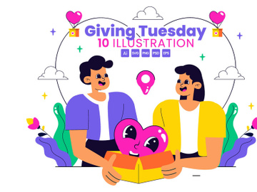 10 Happy Giving Tuesday Illustration preview picture