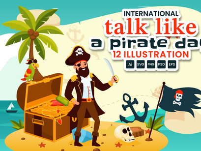 12 International Talk Like A Pirate Day Illustration