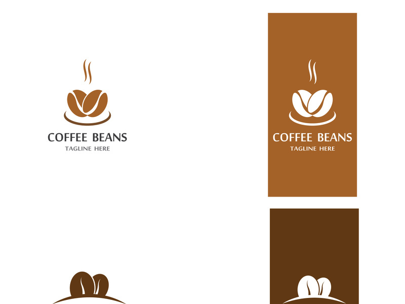 Coffee bean logo design.