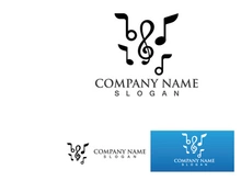 Music Note Logo Player vector icon