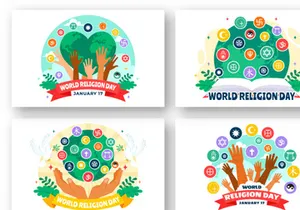 11 World Religion Day Illustration