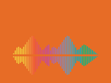 Sound waves logo background modern music vector image preview picture