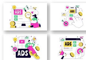 10 Advertising Vector Illustration