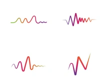 Sound waves vector illustration