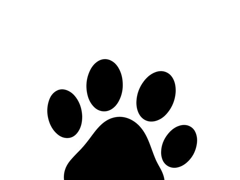 Minimal Dog Paw Print Logo