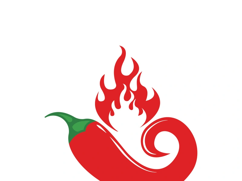 Red hot natural chili icon vector illustration