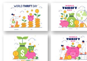 10 World Thrift Day Illustration