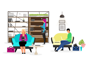 Applicants at HR agency flat vector illustration preview picture