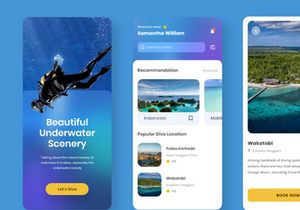 Diving Book Mobile App UI Kit
