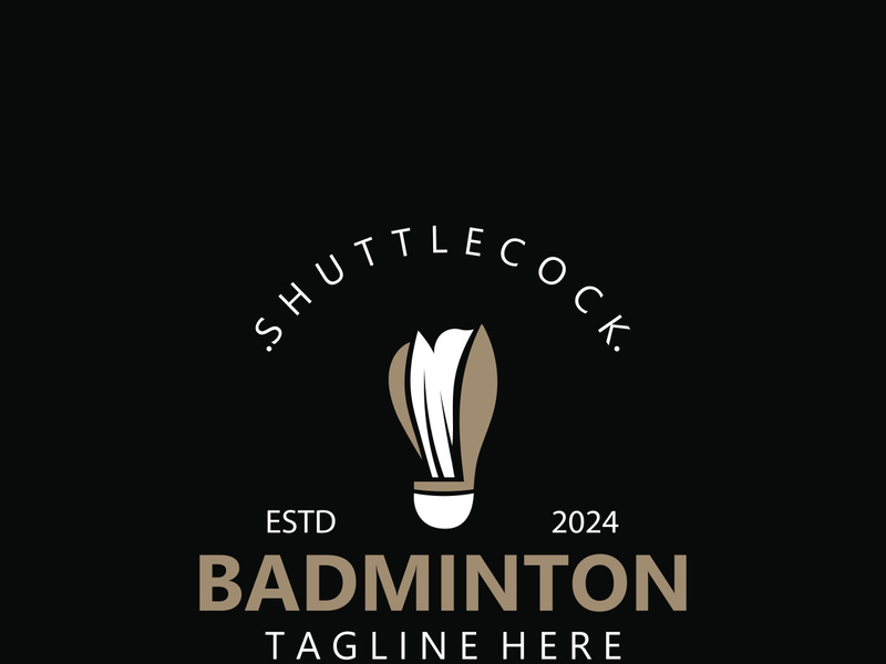 Badminton Shuttlecock logo icon design for Sport Badminton Championship club competition