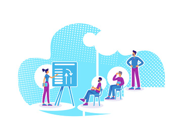 Business coaching flat concept vector illustration preview picture