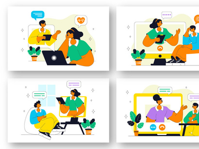 10 Online Mental Health Support Illustration